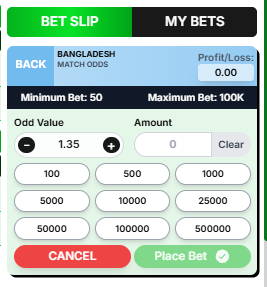 Bet slip