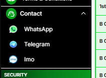 Contact sidebar dropdown